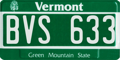VT license plate BVS633