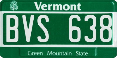 VT license plate BVS638