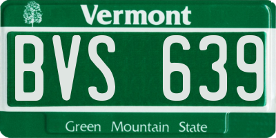 VT license plate BVS639