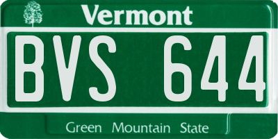 VT license plate BVS644