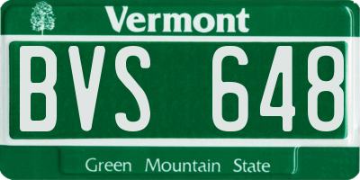 VT license plate BVS648