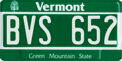 VT license plate BVS652
