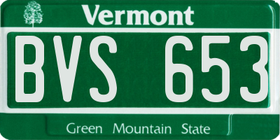 VT license plate BVS653