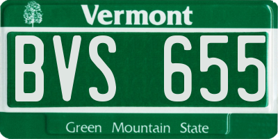 VT license plate BVS655