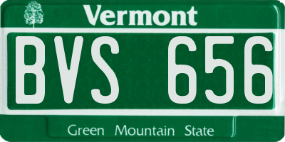 VT license plate BVS656