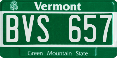 VT license plate BVS657