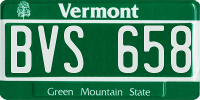 VT license plate BVS658