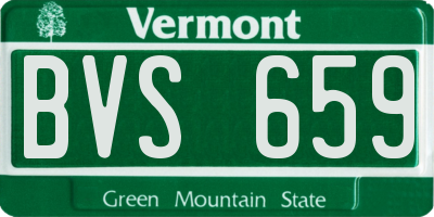 VT license plate BVS659