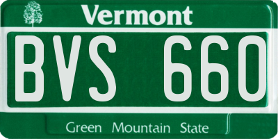 VT license plate BVS660