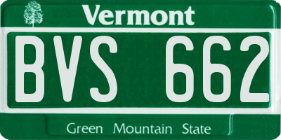 VT license plate BVS662