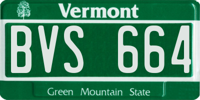 VT license plate BVS664