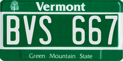 VT license plate BVS667