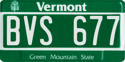 VT license plate BVS677