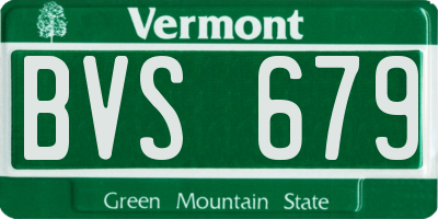 VT license plate BVS679