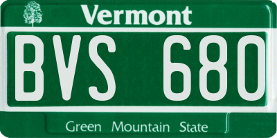 VT license plate BVS680