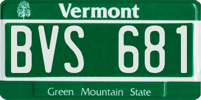 VT license plate BVS681