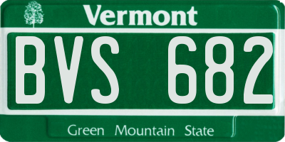 VT license plate BVS682