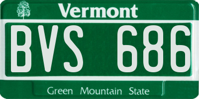 VT license plate BVS686