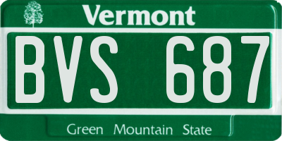 VT license plate BVS687