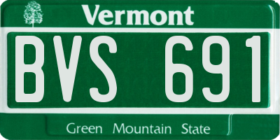 VT license plate BVS691