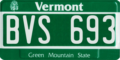VT license plate BVS693