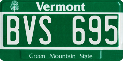 VT license plate BVS695