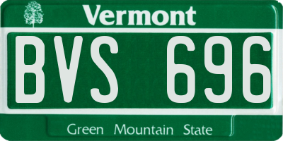 VT license plate BVS696