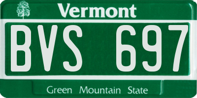 VT license plate BVS697