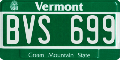 VT license plate BVS699