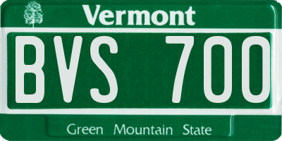 VT license plate BVS700