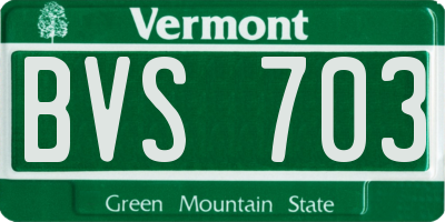VT license plate BVS703