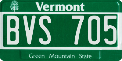 VT license plate BVS705