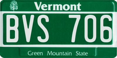 VT license plate BVS706