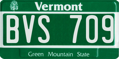 VT license plate BVS709