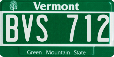 VT license plate BVS712