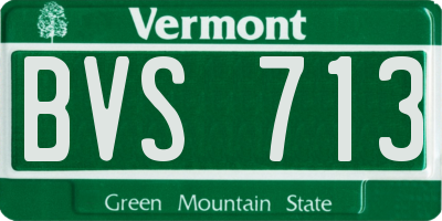 VT license plate BVS713