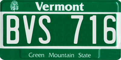 VT license plate BVS716