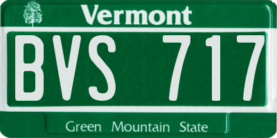 VT license plate BVS717