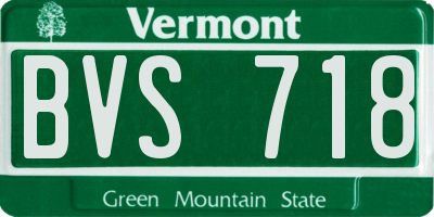 VT license plate BVS718