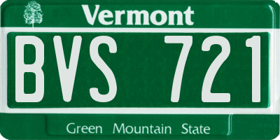 VT license plate BVS721
