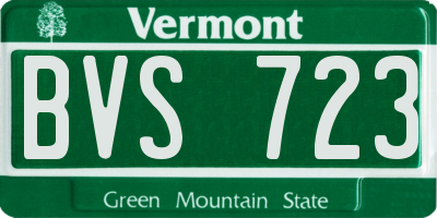 VT license plate BVS723
