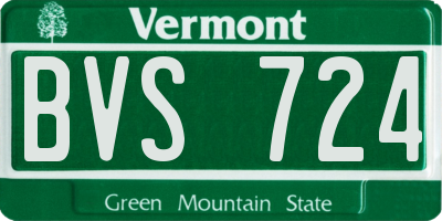 VT license plate BVS724