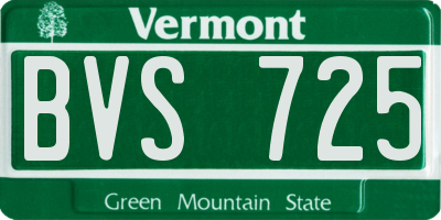VT license plate BVS725