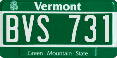 VT license plate BVS731