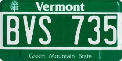 VT license plate BVS735
