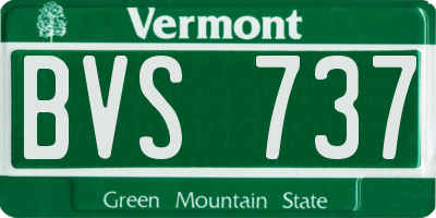 VT license plate BVS737