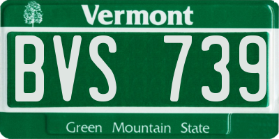 VT license plate BVS739