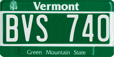 VT license plate BVS740