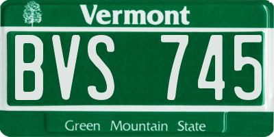 VT license plate BVS745