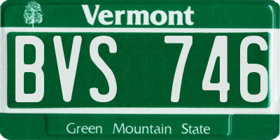VT license plate BVS746